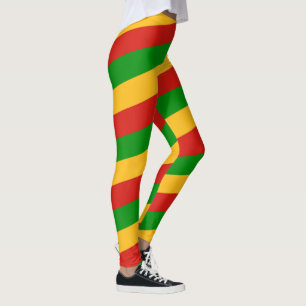 Legging RASTAFARI FLAG COLORS stripes + suas ideias