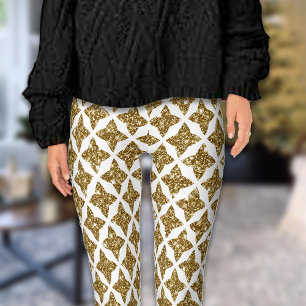 Legging Razzle Dazzle Natal Glittery Douradas Stars