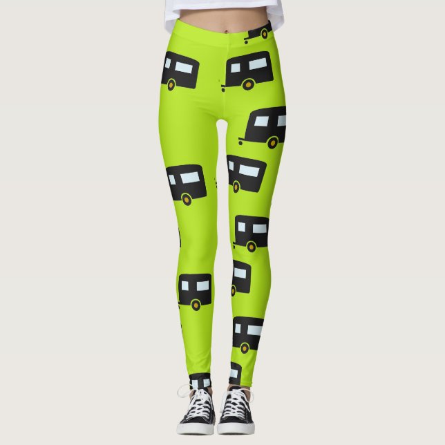 Legging Reboques de campismo a verde (Frente)