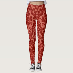 Legging Red Acanthus