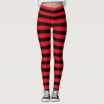Legging Red & Black Halloween & Namorados Strips<br><div class="desc">Pegue essas leggings que você pode vestir no Halloween para completar qualquer fantasia ou roupa de Halloween. Vista-os o mês de outubro. Vista-os a qualquer momento do ano com roupas normais. Faça sua fantasia de Halloween durar. Disponível em várias cores, incluindo verde, laranja, rosa, azul, roxo, amarelo, com preto, branco...</div>