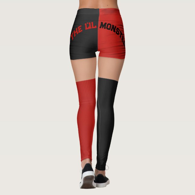 Legging Red Black Shore Knee Meias Nome Roller Derby (Verso)