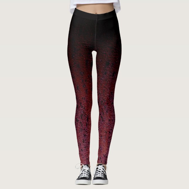 Legging Red Brown Black Ombre Rust Metal Patina (Frente)