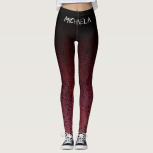 Legging Red Brown Black Ombro Rust Metal Patina Seu nome