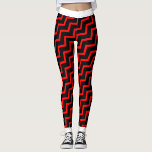 Legging Red Chevron (Trim Branco) no seu Coronel.