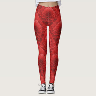 Legging Red Dahlia