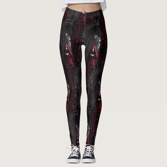 Legging Red Gothic Girl Dark Elegance (Frente)