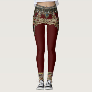 Legging Red Kuchi Tribal