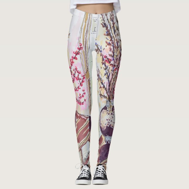 Legging Red Plum Blossoms (Frente)