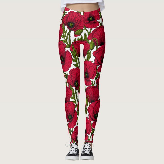 Legging Red Poppy jardim 2 (Frente)