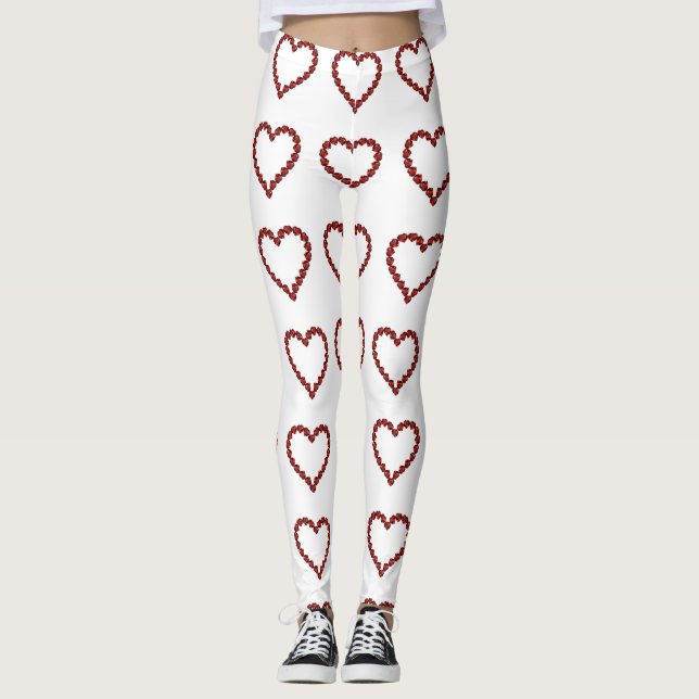 Legging Red Ruby Gemstone Heart (Frente)