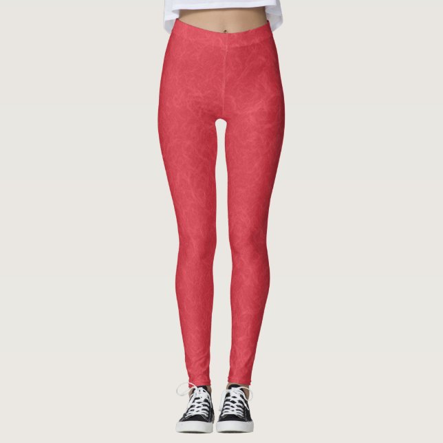 Legging Red textured surface with subtle swirling pattern (Frente)
