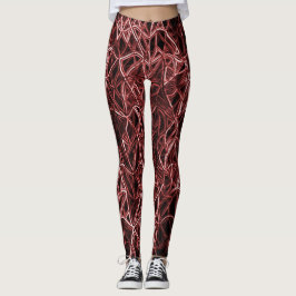 Legging Rede vermelha entrelaçada de fio rústico e enredad