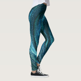 Legging Redemoinhos Brilhantes Turquesa