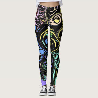 Legging Redemoinhos coloridos abstratos 
