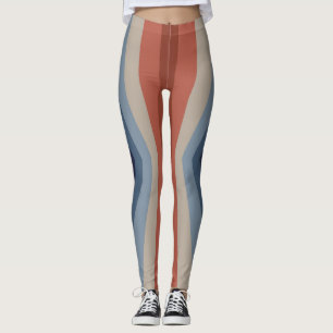 Legging Reflexão arco-íris no estilo retrô