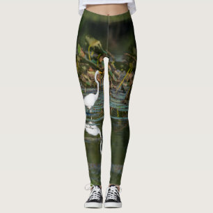 Legging Reflexão de Egrete Branco