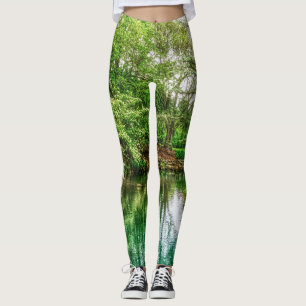 Legging Reflexões primavera Verde