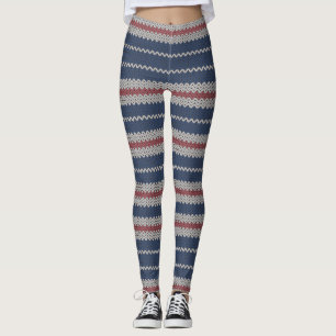 Legging Refrigere caneleiras listradas efeito feitas malha