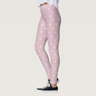 Legging refrigere o design anca das bolinhas brancas