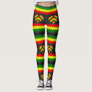 Legging Reggae Love Heart Rasta hippy Power yoga Ir