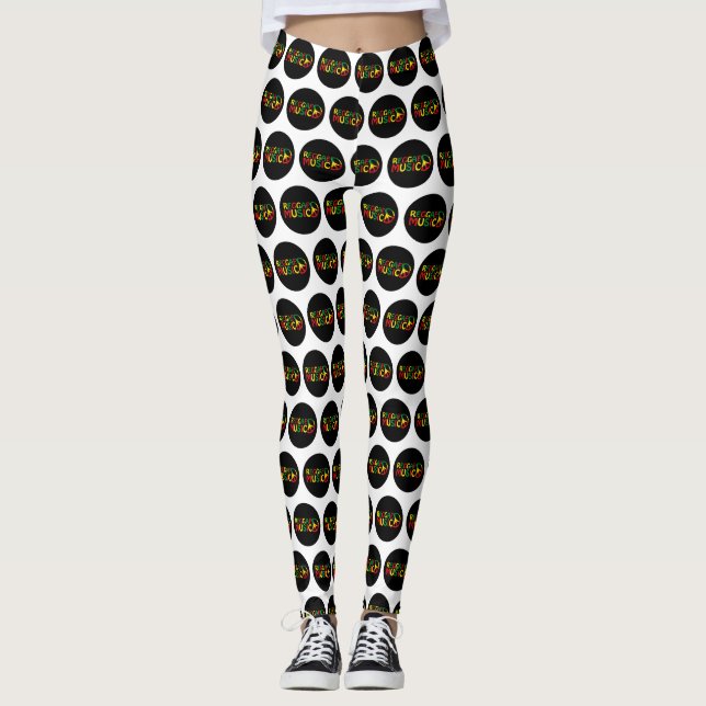 Legging Reggae Music design, reggae art (Frente)