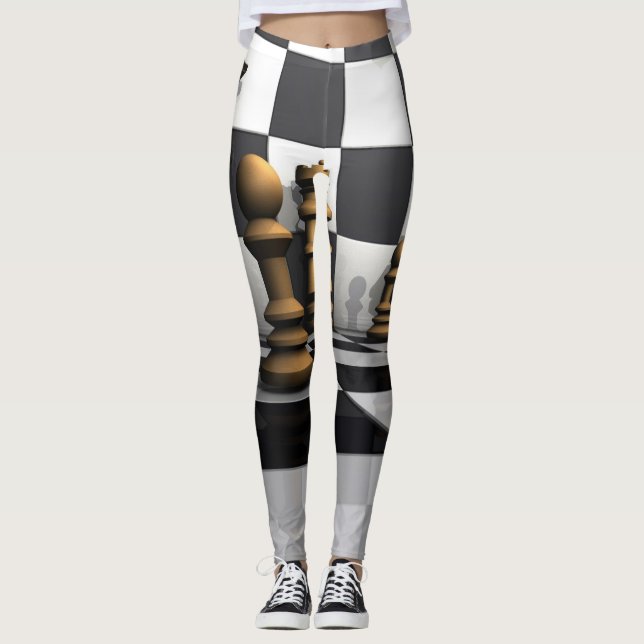 Legging Rei Jogo da xadrez (Frente)