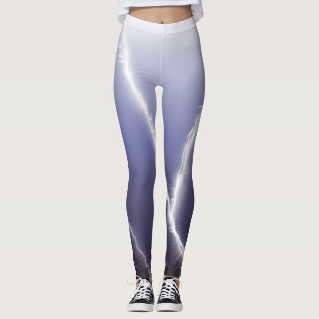 Legging Relâmpago branco (Frente)