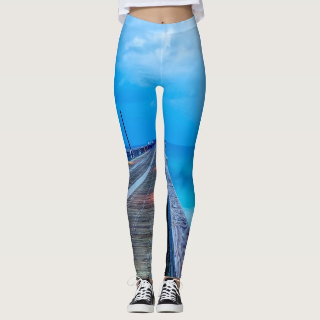 Legging Relâmpago No Cais Navarre Beach (Frente)