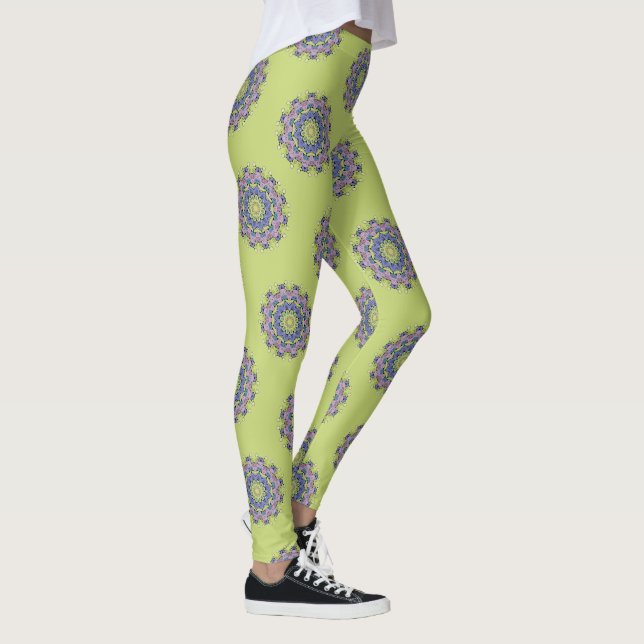 Legging Relógio com Rosto de Mandala Pintado à Mão 2 (Direita)
