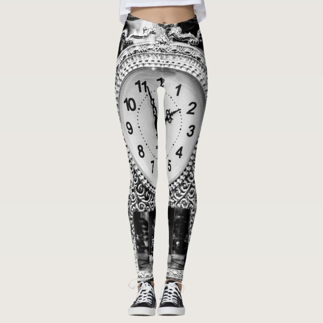 Legging Relógio de Prata Vintage (Frente)