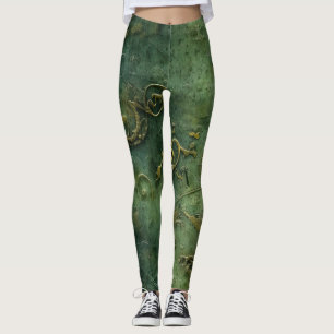 Legging Relógio Russo Emerald Green Steampunk (10)