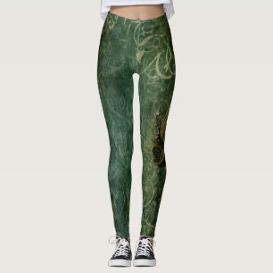 Legging Relógio Russo Emerald Green Steampunk (3)