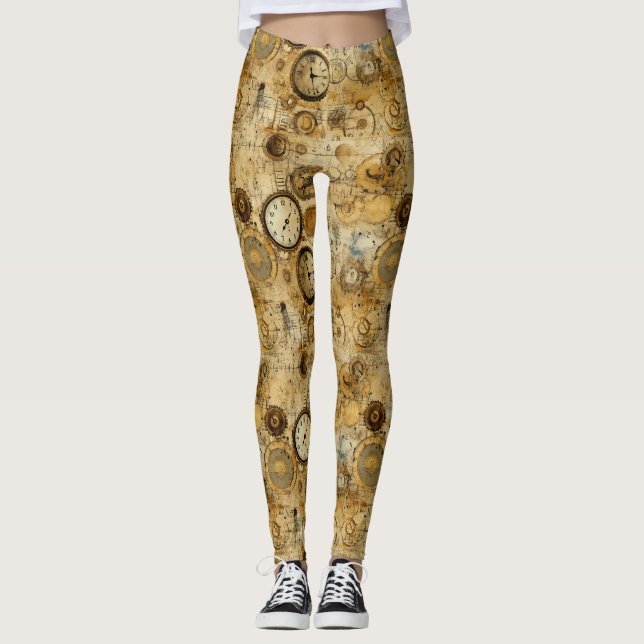 Legging Relógio Russo Steampunk Grunge (5) (Frente)
