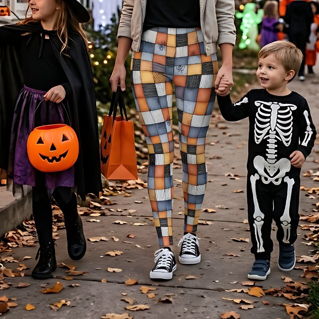 Legging Remendo de Halloween com Teias de Aranha (Criador carregado)