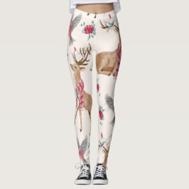Legging Reninhas Adoráveis, Pássaros, Flores