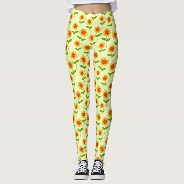 Legging Repeat Sunflower Pattern (Frente)