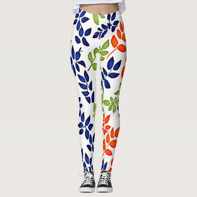 Legging Repetição de Folha Cromática (Frente)