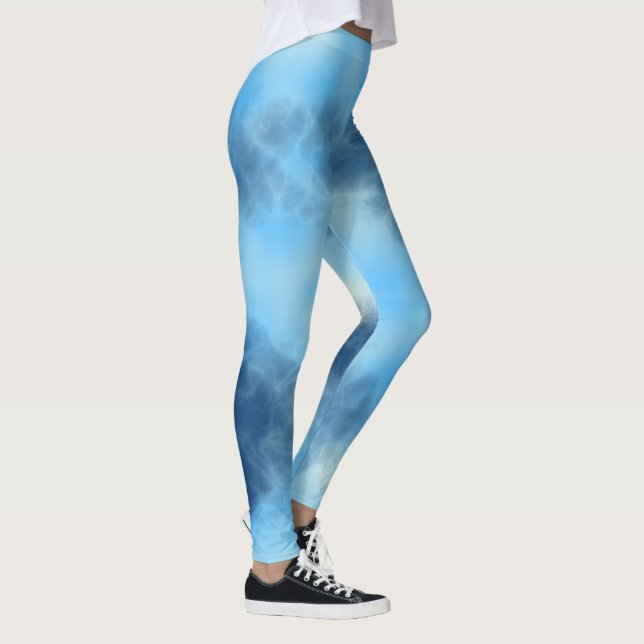 Legging Resumo da Nuvem Azul (Direita)