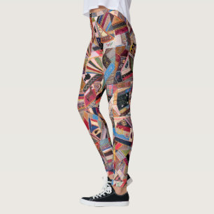 Legging Retalhos-Olhar da edredão louca
