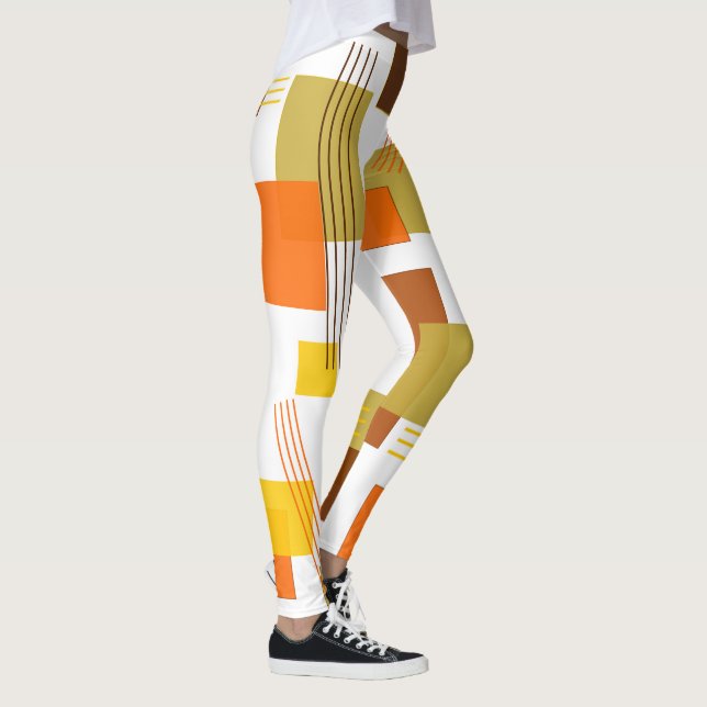 Legging Retângulos e linhas abstrato (Direita)