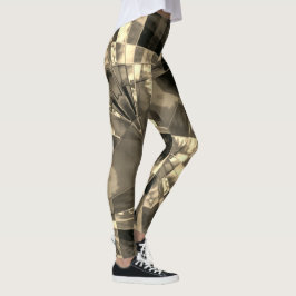 Legging Retângulos inclinados e desgastados sobrepostos