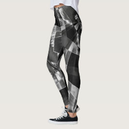 Legging Retângulos inclinados ou esticados, cinzas pretas