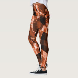 Legging Retângulos inclinados ou esticados de coral acasta