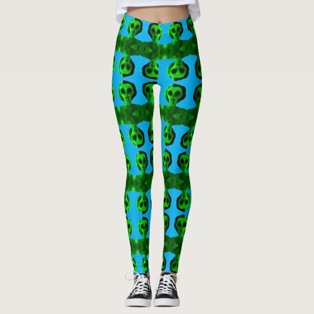 Legging Retrato automático da alienígena (Frente)