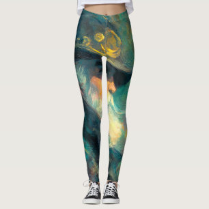 Legging Retrato de Velho Homem de Inverno Vintage