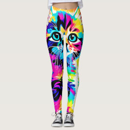 Legging Retrato do Rainbow Kitten