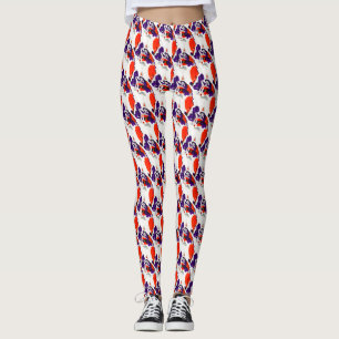 Legging Retrato Gato - Arte Gráfica Negrito Laranja e Viol
