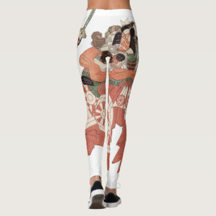 Legging Retrato Japonês Vintage - Guerreiro com Espada