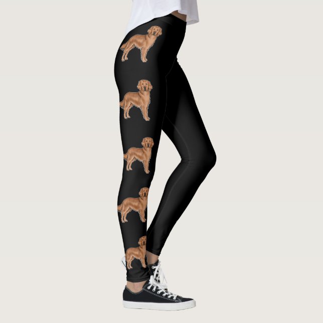 Legging Retriever Dourado Vermelho Cães de Desenho Animado (Direita)